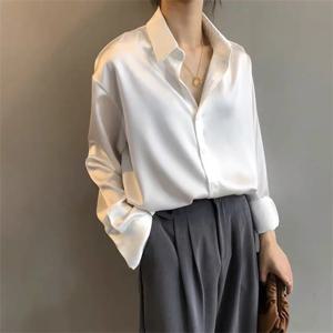 여성용 캐주얼 긴팔 턴다운 칼라 블라우스 셔츠, 용수철 가을 스타일, DF4849