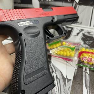 소프트 불릿 에어소프트 권총 매뉴얼 G17 장난감 총 하부 탄창 레이저 포함 야외 스포츠 CS 게임 무기 어린이 성인 선물