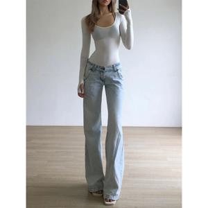 MEXZT S-3Xl streetwear 청바지 여성 빈티지 90s 넓은 다리 데님 바지 여름 한국 섹시한 낮은 상승 헐렁한 씻어 스트레이트 바지