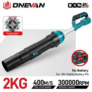ONEVAN 400M/S 8000W 브러시리스 전기 터보 블로워 무선 에어 블로워 먼지/잎/눈 제거 도구 (마키타 18V 배터리 호환)