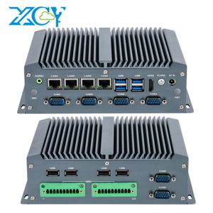 XCY X77 팬리스 산업용 미니 PC 인텔 코어 8세대/10세대 CPU 6개 시리얼 포트 4개 이더넷 POE 16개 GPIO 8개 USB LVDS eDP HDMI DC9V-36V