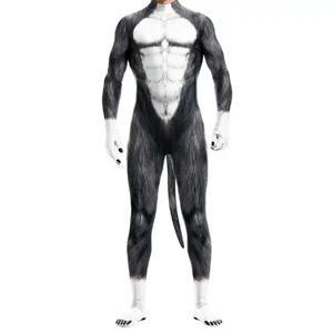 새로운 동물 코스프레 의상 3D 프린팅 동물 커플 점프수트 타이트핏 무대 의상 여성 에스닉 패션 여름 2023