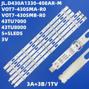 UE43TU7125KXXC UE43TU7125K UN43TU7000 UN43TU8000 UN43TU8200 UE43TU7100 BN96-50319A 50320A LM41-00867A용 LED 스트립