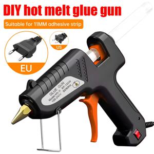 핫멜트 글루건 110V/220V 스위치 포함 11mm 글루스틱용 산업용 접착제 핫건 전기 열 온도 조절 건 수리 도구