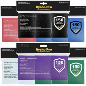 Ryshepro 프리미엄 카드 슬리브 MTG 카드 게임용 150PCS 슬리브 TCG 요기오 카드용 66x91mm 야구 스포츠용 카드 보호대