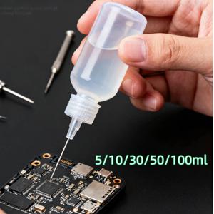 100-5ML 니들 팁 글루 애플리케이터 플라스틱 병 에센셜 오일 주입용 색소 병 휴대폰 드로퍼 수리 도구