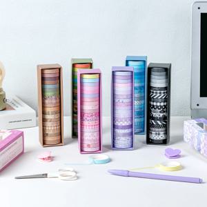 10/20 롤 빈티지 줄무늬 테이프 세트, DIY 사진 프레임, 다이어리, 선물 상자 포장, 정교한 장식 용품에 적합