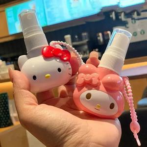 50ml 카와이 애니메이션 산리오 스프레이 병 쿠로미 시나모롤 마이멜로디 학생 여행용 휴대용 화장품 향수 알코올 프레스 병