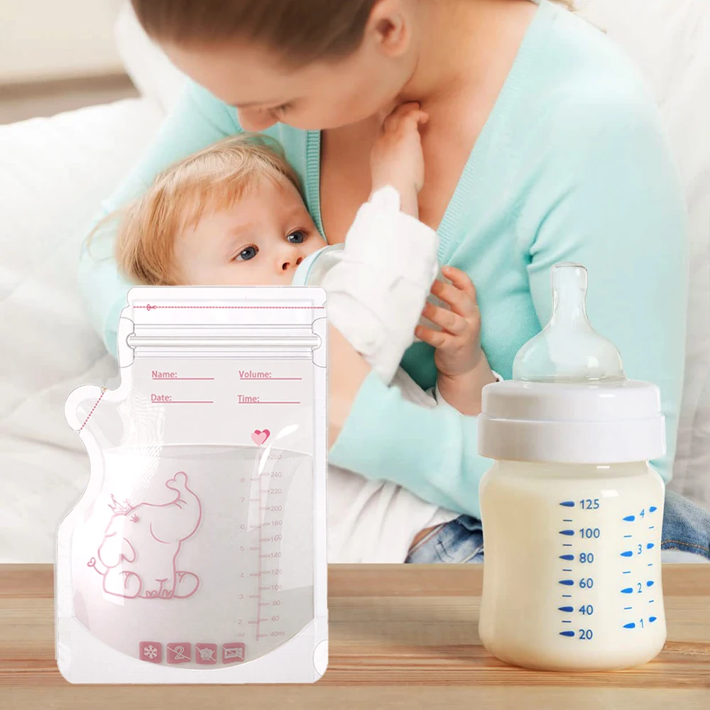 250ml 일회용 대용량 모유 저장팩, 편리한 냉동 가능팩, 이동 중인 엄마들을 위한 필수품