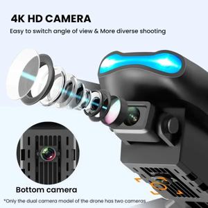 E99Pro 전문가용 쿼드콥터, 4K 듀얼 WiFi FPV 및 장애물 회피 기능 탑재, 항공 촬영용 HD 드론