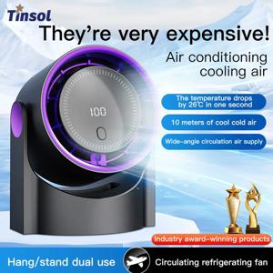 TINSOL 다기능 전기 선풍기 공기 순환기, 무선 휴대용 가정용 무소음 환풍기 데스크탑 벽 천장 선풍기, 공기 냉각기
