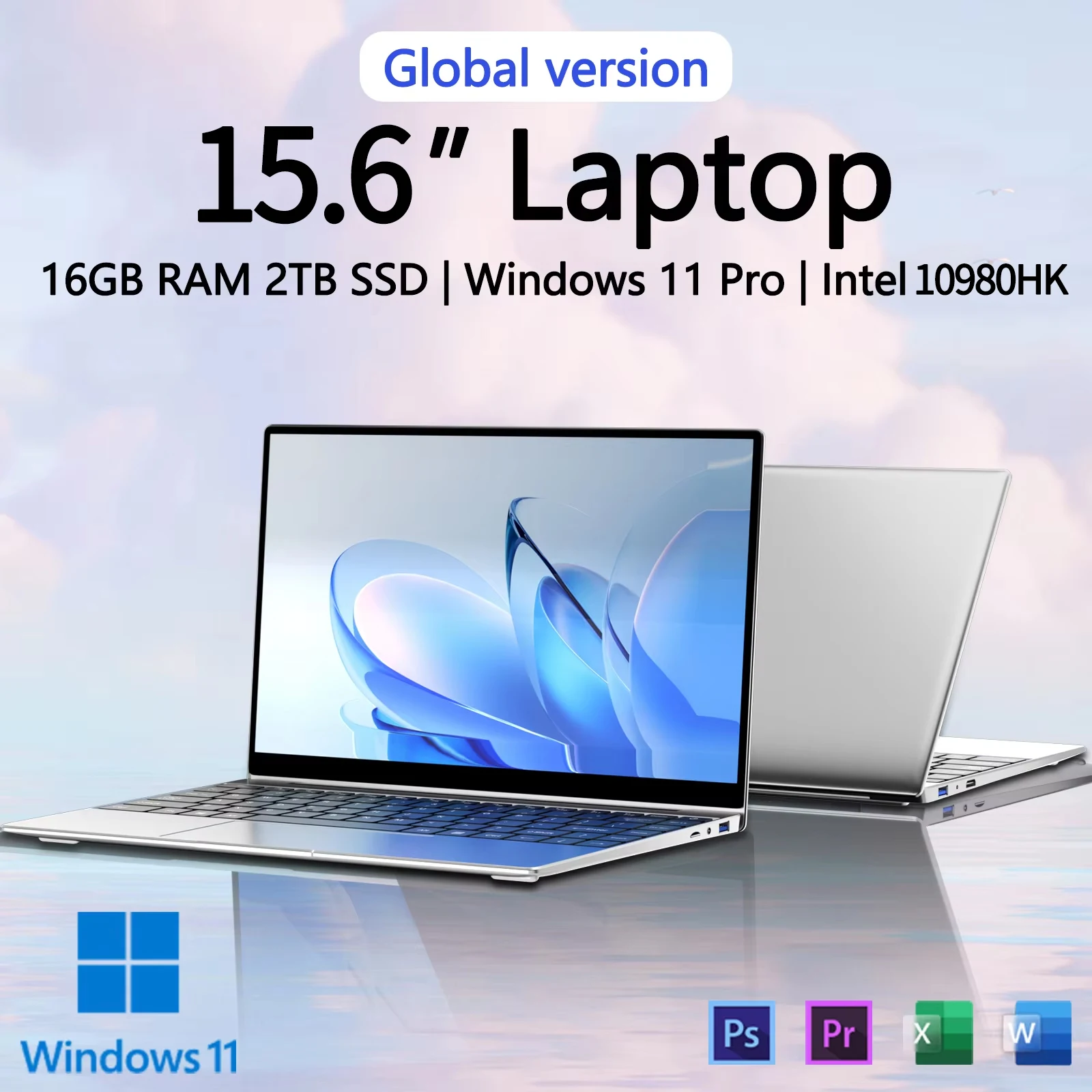 레노 15.6인치 인텔 코어 i9 10980HK 윈도우 11 프로 노트북 컴퓨터 휴대용 노트북 PC 사무용/학습용 32GB 램 512GB/1TB/2TB SSD