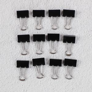 10-20pcs 종이 클립 15/19/25/32/41mm 접이식 금속 바인더 클립 블랙 그립 클램프 사무실 학교 문구 종이 문서 클립