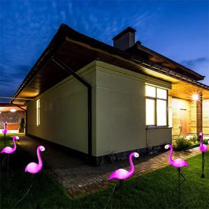 1/3PCS 플라밍고 태양광 조명 IP65 방수 LED 스테이크 라이트 야외 정원 통로 마당 장식용 조경 지상 램프