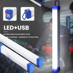 LED 충전식 램프 튜브 USB 5V 비상 조명 캠핑 자기 휴대용 조명 야시장 야외 차량 하드 스트립