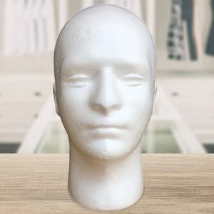 남성 마네킹 머리 라운드 베이스 경량 폼 가발 머리 모델 및 디스플레이 머리카락, 모자 및 안경용 헤어피스 헤드셋 가발