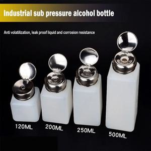 액체 알코올 분할 병, 휘발방지 플럭스 병, 프레스 타입 분할 병, 100 ml, 200 ml, 250 ml, 500ml