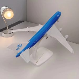 20cm 합금 금속 공기 네덜란드 KLM 항공 B747 비행기 모델 항공기 1:400 다이캐스트 비행기 w 랜딩 기어 장난감 비행기