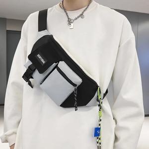 고품질 나일론 패널 허리 팩 새로운 브랜드 남여 가슴 팩 캐주얼 야외 여행 Crossbody 가방 남자 Wasit 벨트 가방