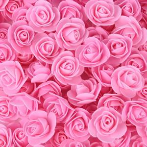 100/200/300Pcs 3.5cm 인공 꽃 거품 PE 장미 머리 DIY 발렌타인 데이 장미 웨딩 사탕 상자 장식 신부 액세서리