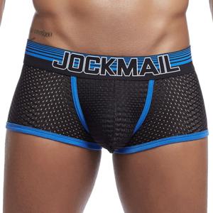 JOCKMAIL 남성용 섹시한 속옷 부드러운 팬티 남성용 팬티 3D 파우치 복서 쇼츠 메쉬 통기성 빠른 건조