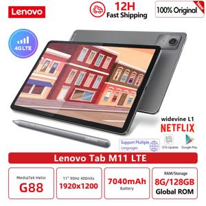 글로벌롬 레노버 탭 k10 M11 11인치 디스플레이 4G LTE 미디어텍 헬리오 G88 8GB 램 128GB SSD L1 1920x1200 와이파이 7040mAh 안드로이드 태블릿