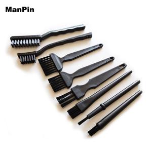 전자 제품 먼지 제거를위한 8Pcs 검정색 정전기 방지 ESD 브러시 BGA PC PCB 회로 기판 키보드 컴퓨터 청소 재 작업 도구