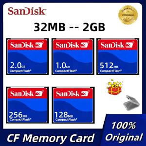 오리지널 샌디스크 컴팩트 플래시 카드 2GB 1GB 512MB 256MB 128MB 64MB 32MB CF 메모리 카드 산업 장비 CNC 광고용