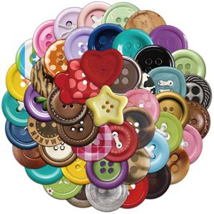 50PCS 크리 에이 티브 버튼 Ins 바람 스티커 장식 워터 컵 노트북 전화 케이스 맞춤형 방수 스티커