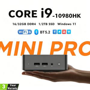 코어 i9-10980HK 미니 PC 윈도우 11 16GB/32GB DDR4 1TB 2TB SSD 휴대용 게이밍 미니 PC WiFi6 BT5.2 4K 미니 컴퓨터 PC 데스크탑