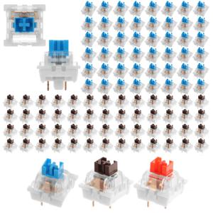 150PCS 키보드용 스위치 3핀 방진 리니어 촉각 클릭 무음 스위치 MX 기계식 키보드 게임용 스위치 DIY