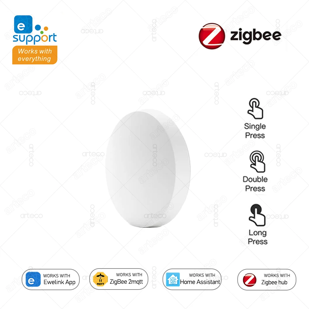 Zigbee 버튼 스마트 무선 원격 제어 장면 스위치 EWelink 장치 Z2mqtt 용 배터리 구동 자동화 시나리오 스위치