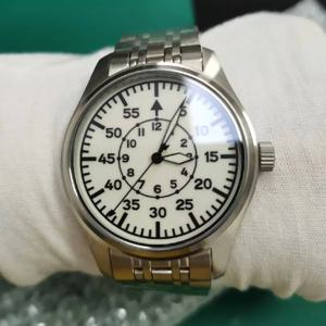 DD40mm Vh31 비트 쿼츠 남자 시계 사파이어 크리스탈 방수 5Bar 316L 스테인레스 스틸 빈티지 파일럿 남자 시계
