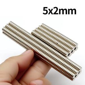 5x2mm 초강력 네오디뮴 자석 N35 NdfeB 영구 자석 원형 강력 자석 냉장고용