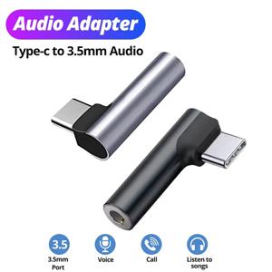 타입-C to 3.5mm 여성형 오디오 어댑터 엘보 3.5MM 잭 AUX 어댑터 유선 이어폰 음성 통화 변환기 아이폰17 16 삼성용