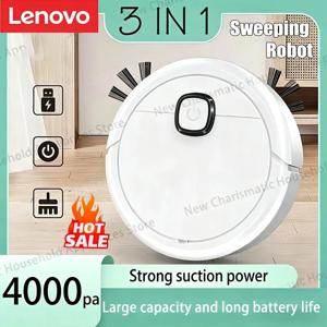 레노버 3-in-1 스마트 스위핑 로봇 진공청소기 4000pa 강력 흡입 세척 가능한 걸레 애완동물 털, 단단한 바닥, 가정, 주방, 방에 이상적