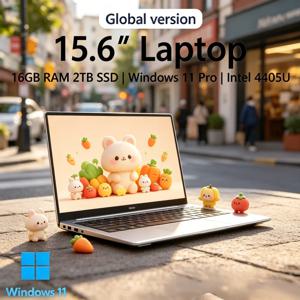 2026 네뷸러스 그레이스풀-슬림 노트북 15.6인치 16GB 램 2TB SSD 인텔 4405U 이그조틱 게이밍 PC 1920*1080 디스플레이 페트루스 오피스 스터디