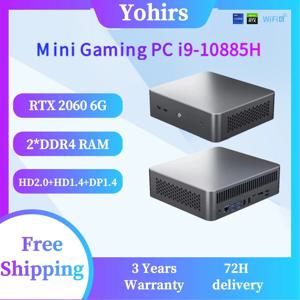 미니 게임 PC 10세대 I9 10885H I7 10850H RTX2060 6G 2xDDR4 듀얼 M.2 SSD 데스크탑 컴퓨터 호스트 윈도우 11 HD DP 타입-C AX WIFI