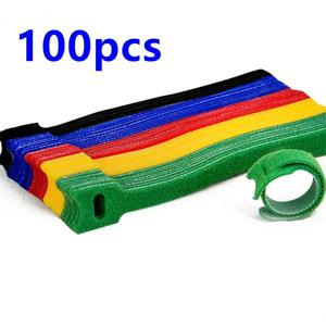50pcs /100pcs Releasable 케이블 타이 컬러 플라스틱 재사용 가능한 케이블 타이 나일론 루프 랩 지퍼 번들 타이 T 형 케이블 타이 와이어