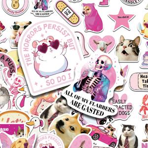 50pcs 만화 핑크 재미 있은 스티커 데칼 노트북 스크랩북 스케이트 보드 기타 헬멧 DIY 낙서 스티커 크리 에이 티브 선물