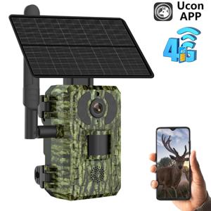 4G 심 카드 태양광 트레일 카메라 940nm 적외선 PIR 감지 방수 야생동물 사냥 카메라 2K HD 가정 보안 야생동물 모니터링용