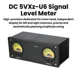 DC 5V Xz-U6 VU 신호 레벨 미터 오디오 앰프 스피커 스위처 박스 셀렉터 음악 스펙트럼 시각화 미터 3.5mm/RCA