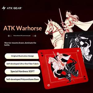 정품 ATK 배틀 라이더 마우스 패드 오피스 마우스 패드 Esports Fps 게임용 오리지널 일러스트레이션 Valorant Delta 전문