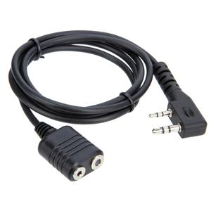 2 핀 K 타입 헤드셋 커넥터 플러그 3.5mm 스피커 인터페이스 오디오 변환 케이블 Baofeng UV-5R 888S 확장 코어