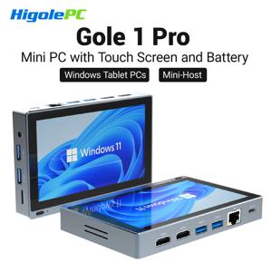 히골 고레 1 프로 5.5인치 팬리스 미니 PC 인텔 J4105 윈도우 11 WiFi5 8G 128G 2500mAh 스크린 탑재 노트북 데스크탑 PC 미니 컴퓨터