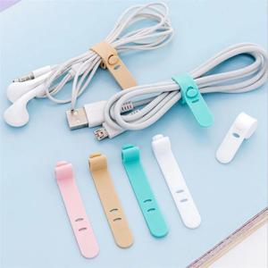 실리카 젤 케이블 와인더 이어폰 보호기, USB 전화 홀더 액세서리, 팩 정리함, 창의적인 여행 액세서리, 로트당 4 개