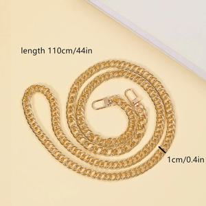110cm 여성 가방 알루미늄 체인 색상 유지 골드 Diy 간단한 체인 금속 랩 체인 겨드랑이 어깨 스트랩 교체 스트랩