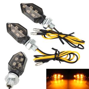 1쌍 LED 방향지시등 초고휘도 2개 오토바이 미니 범용 LED 오토바이 램프 황색 깜빡이 LED 표시등
