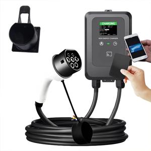 새로운 EV Wallbox 5M 7KW 32A 충전 스테이션 자동차 홈 EV Wallbox 전기 자동차 EV Wallbox, 카드로 5M 케이블 충전/지금 충전