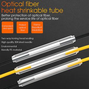 60MM 광섬유 열수축 튜브 FTTH 이중 바늘 굵은 파이프 가죽 광섬유 케이블 핫멜트 융착 스플라이스 슬리브